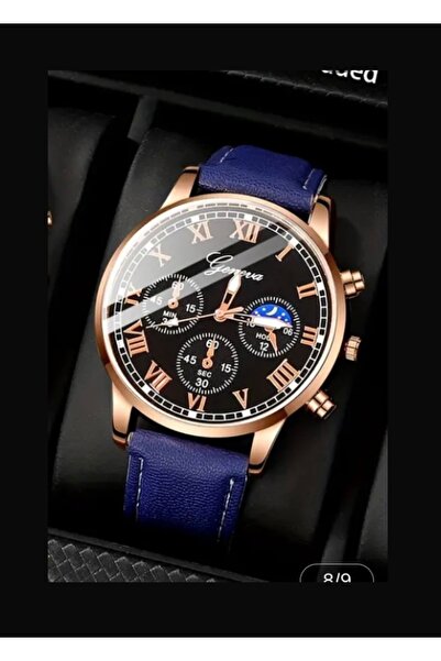 Geneva Günlük Spor Erkek Kol Saati Lacivert Moda Trend