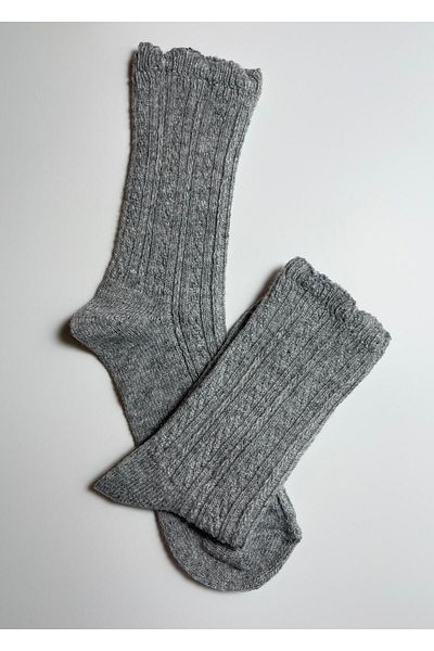 Rumon Knitted Patterned Wool Women's Socks