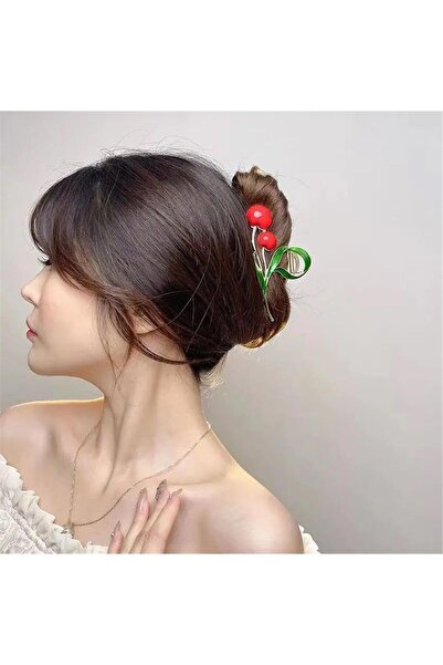 Pelin Aksesuar Kırmızı Kiraz Toka