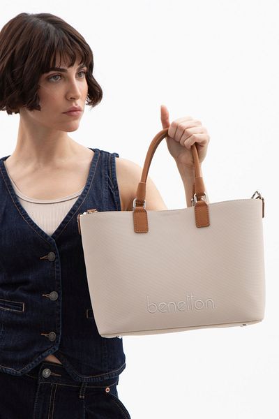 United Colors of Benetton Beneton Women's Handbag - Beige/Camil Bnt1617