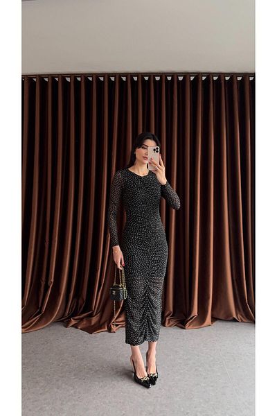 HAZELANNA Polka Dot Tulle Dress