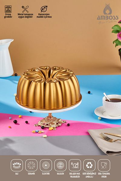 Amboss Yellow Amethyst 26 cm Cast Cake - Mold