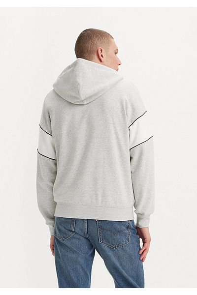 Levi's Men's Gray Hood Neck Sweatshirt - A9433-0000_Rlxd Graphic Patch Zip