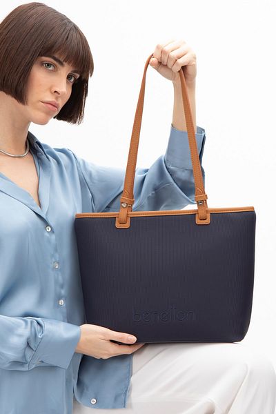 United Colors of Benetton Γυναικεία τσάντα ώμου Beneton - Navy Blue/Kameleon BNT1583
