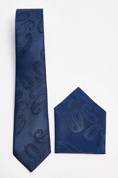 Tudors Patterned Classic Men's Tie with Pocket Handkerchief