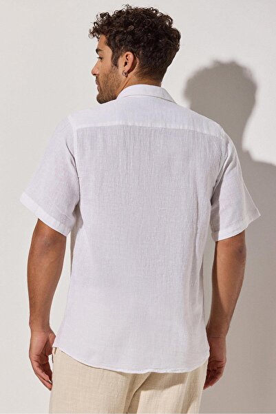 White By Nature Short Sleeve Linen Shirt