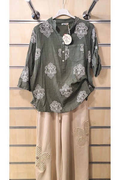 Park Moda Італійська сорочка з етнічним візерунком