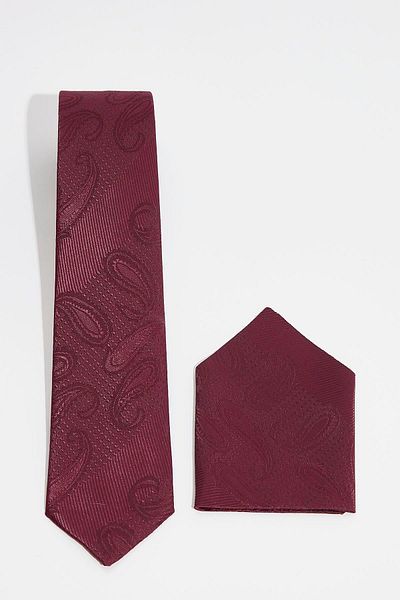 Tudors Patterned Classic Men's Tie with Pocket Handkerchief