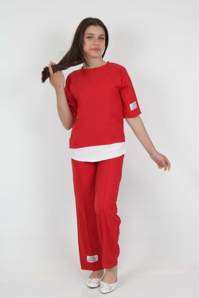 ANGELOS GIRLS Girl's Burümcük 2-Piece Set-Skirt Garnished 7-12 Years 1051