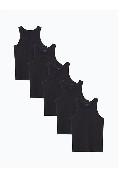 LC Waikiki Ανδρικό εσώρουχο U Neck Combed Cotton 5 τεμαχίων