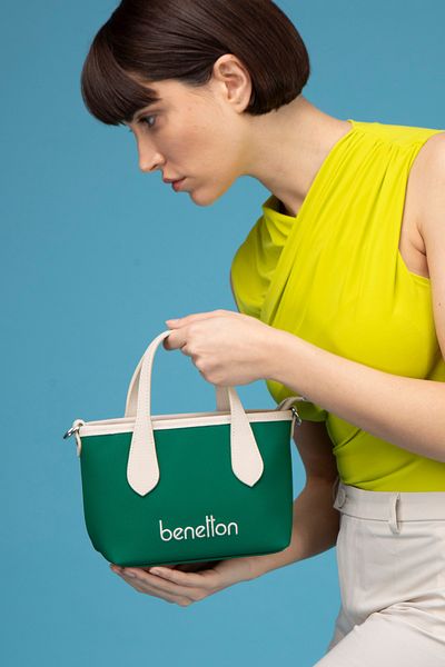 United Colors of Benetton Geantă de mână Beneton pentru femei - Zürüt-Beige BNT1598