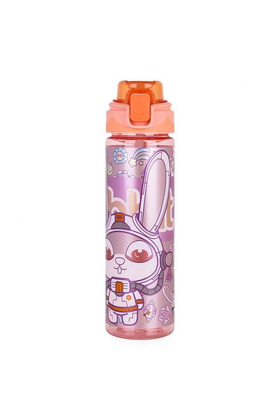 NovaKids Water Bottle 700ml with Straw- Orange