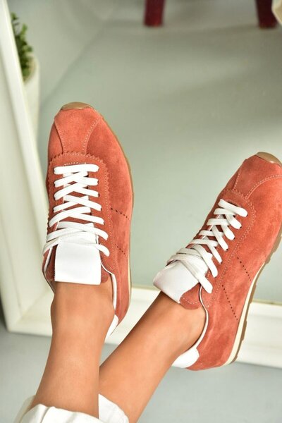 Fox Shoes U312311602 Kiremit Hakiki Süet Spor Ayakkabı