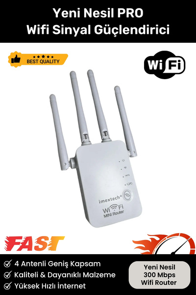 Noriyen Yeni Nesil Pro Sinyal Güçlendirici Genişletici 300 Mbps Dual Band Wifi Access Point Mini Router