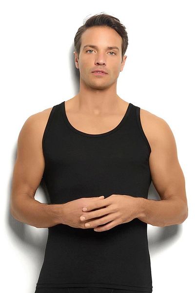 Jiber Men's Economical 2-Piece Boxed Bamboo Anti-Sweat Undershirt