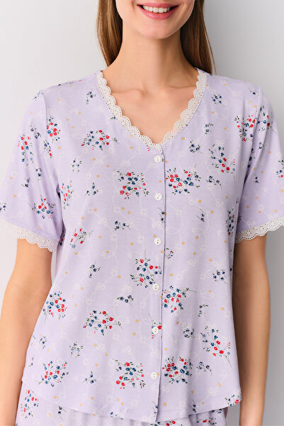 SUWEN Σετ πιτζάμες με γιακά πουκάμισο Catalina