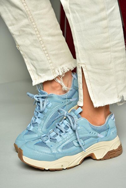 Fox Shoes U 312414209   Pantofi sport albastri cu talpă groasă