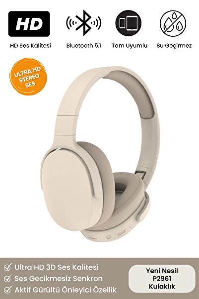 Noriyen Yeni Nesil Ergonomik Konfor Modeli Mikrofonlu Ofis Gaming Kulak Üstü Kablosuz Bluetooth Kulaklık