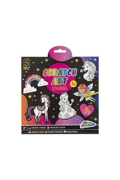 GRAFİX Creative set, 5 XL scratch-off stickers, Grafix