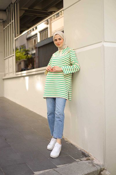 Lamazi Veil Lace Collar 100% Cotton Women's Tunic - Daily Use