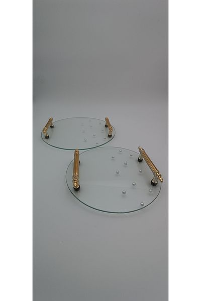 Basic Creation Χρυσός δίσκος αρραβώνων και σετ καφέ γαμπρού με χερούλια