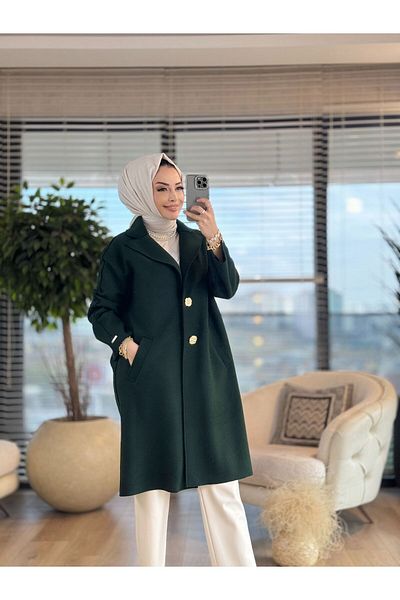 Lamazi Veil Di̇ana Cashmere Hijab Coat