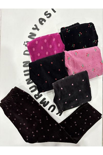 KUMRUNUN DÜNYASI Velvet Patterned Girls' Tights