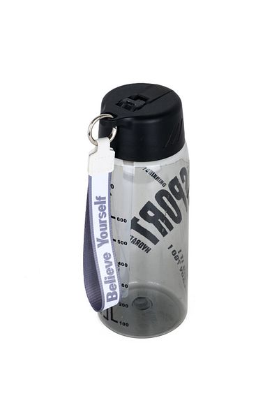 Hydrobrew Water Bottle 800ml with Grab String - Black