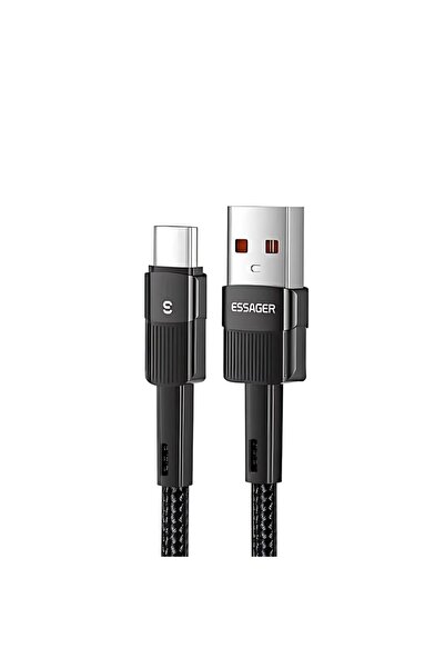 essager Örgü Kablo 0.5 Metre 7a 66w Usb To Type C Şarj Kablosu 480mbps Veri A...