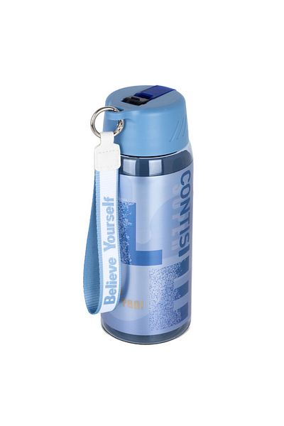 NovaKids Water Bottle 750ml with Grab String - Blue