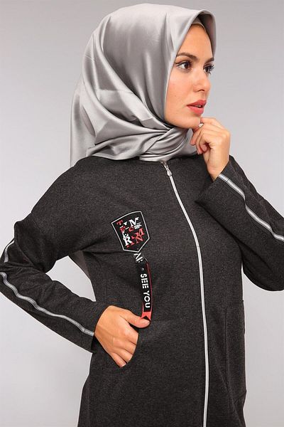 moda periy Women's Crest Detailed 2 Thread Double Set Hijab Combination