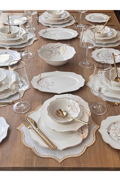 ROSSEV Yemek Takımı  Arbol Bird 81 Parça 6 Kişilik