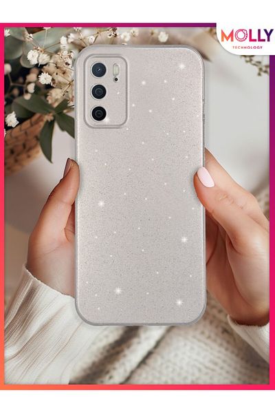 Molly Silver Berry Glitter Shiny Silicone Case for Oppo A16
