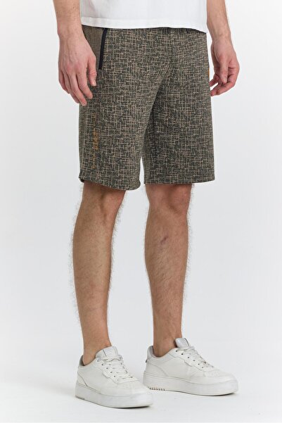 Marco Ferry Ανδρικό σορτς με στάμπα από πολυβαμβάκι Khaki 6047-H