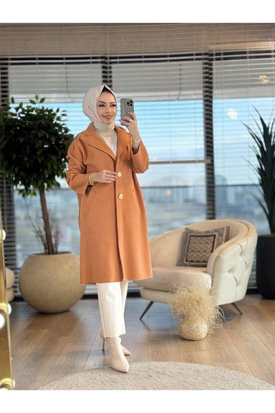 Lamazi Veil Di̇ana Cashmere Hijab Coat