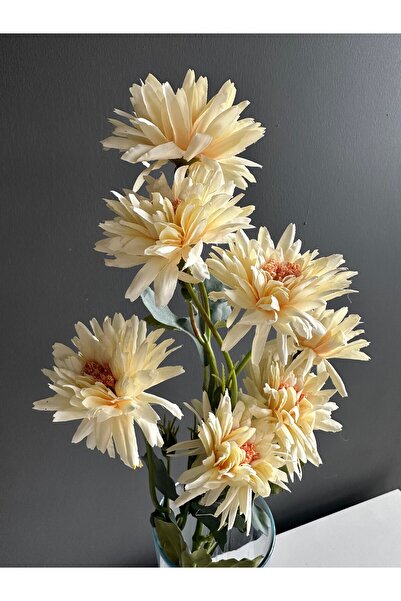 Luvienn Yapay 7 Kafalı Kasımpatı Tek Dal Çiçek-Yapay Vazo Çiçeği