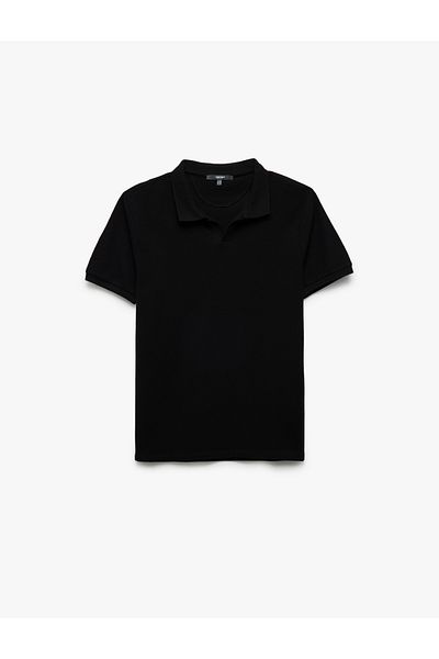 Koton Βαμβακερό κοντομάνικο πικέ ύφασμα Polo Neck Slim Fit T-shirt