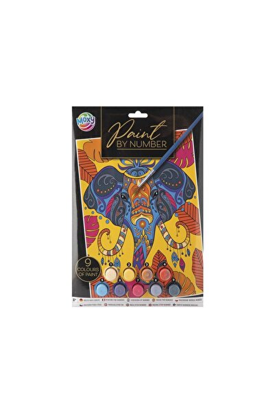 Moxy Set creativ Pictură pe numere, carton, A4, elefant Elefant