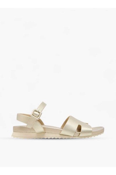Le Confort Textured Sandal with Pin Buckle Closure