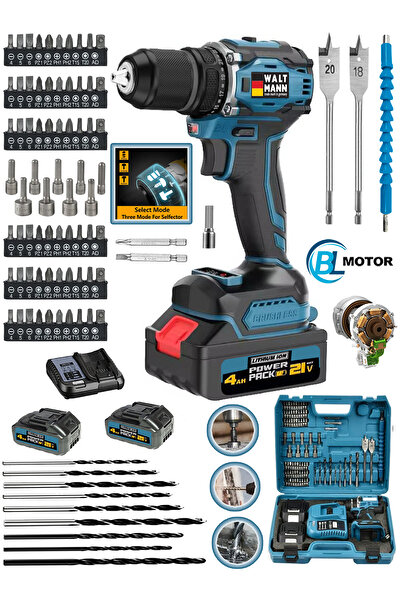 WaltMann Alman WXR-2800 Darbeli Kömürsüz Motor Samsung Pilli 2 Akülü Vidalama...