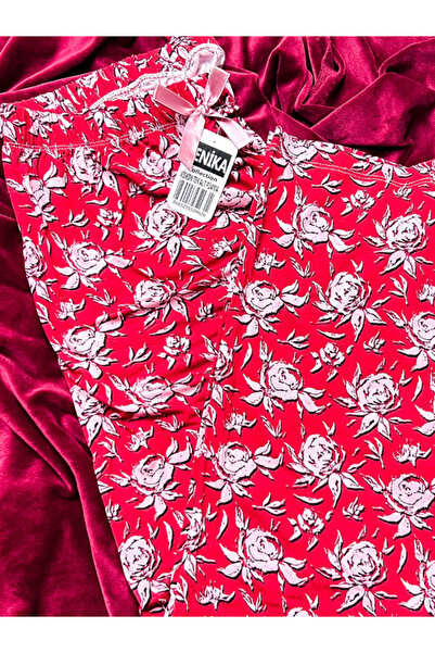 JENİKA Viskon Uzun Alt 2 Li Set Pijama