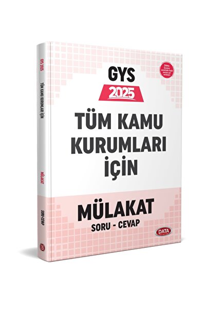 Data Yayınları Data 2024 GYS Tüm Kamu Kurumları için Mülakat Soru Cevap Görev...