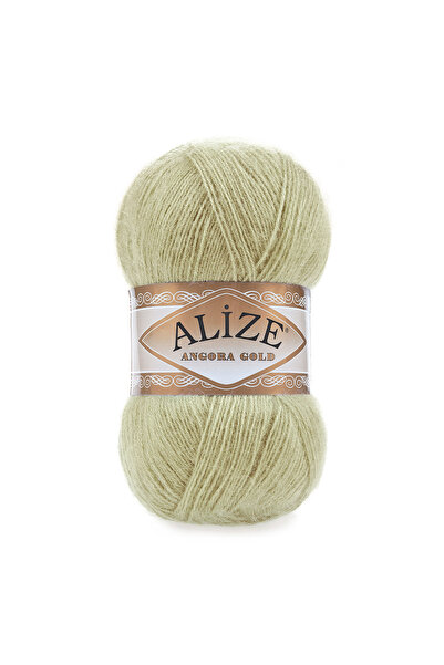 Alize أنجورا جولد - 267 خيط حياكة أخضر فاتح (5 قطع)