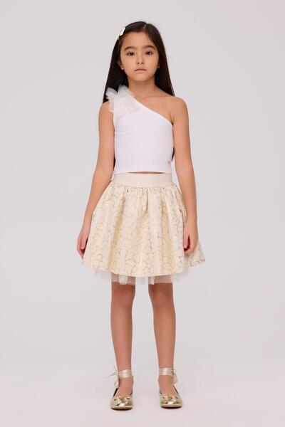 Tyess BG Store Kız Çocuk Gold Etek