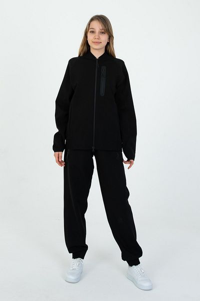 Black One Σετ αθλητικής φόρμας για κορίτσι/αγόρι με ρυθμιζόμενο φερμουάρ μέσης