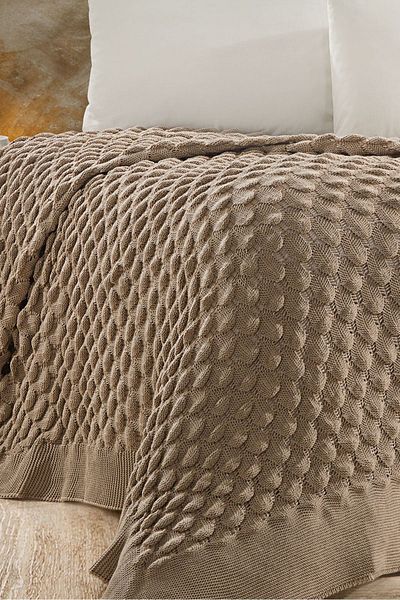 DOUX HOME Плетено покривало за легло STELLA 220 X 240 (БИСКВИТИ)