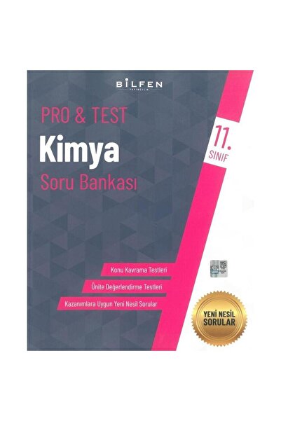 Bilfen Yayıncılık 11.sınıf Pro Test Kimya Soru Bankası Kitabı