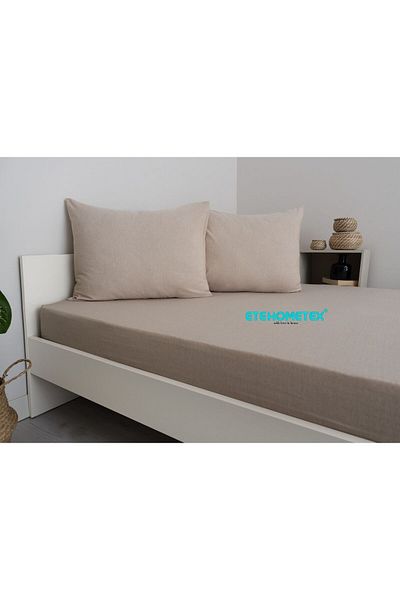 ETE HOMETEX Double Cotton Fitted Sheet Set 180X200X30Cm