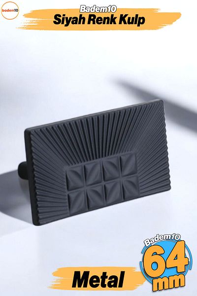 Badem10 Kayi Metal Mâner Negru 64 Mm -6,4 Cm Mobilier Bucătărie Sertar Dulap Dulap Ușă Mânere Mâner