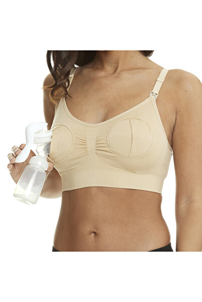 Bufnitel 2 In 1 Bra - Breastfeeding And Breast Pump Support (BEJ)